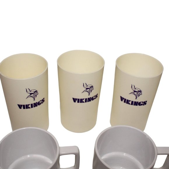 Vintage Minnesota Vikings Tailgate Snack Tray Set Utensils Purple Picnic Case - Picture 9 of 11